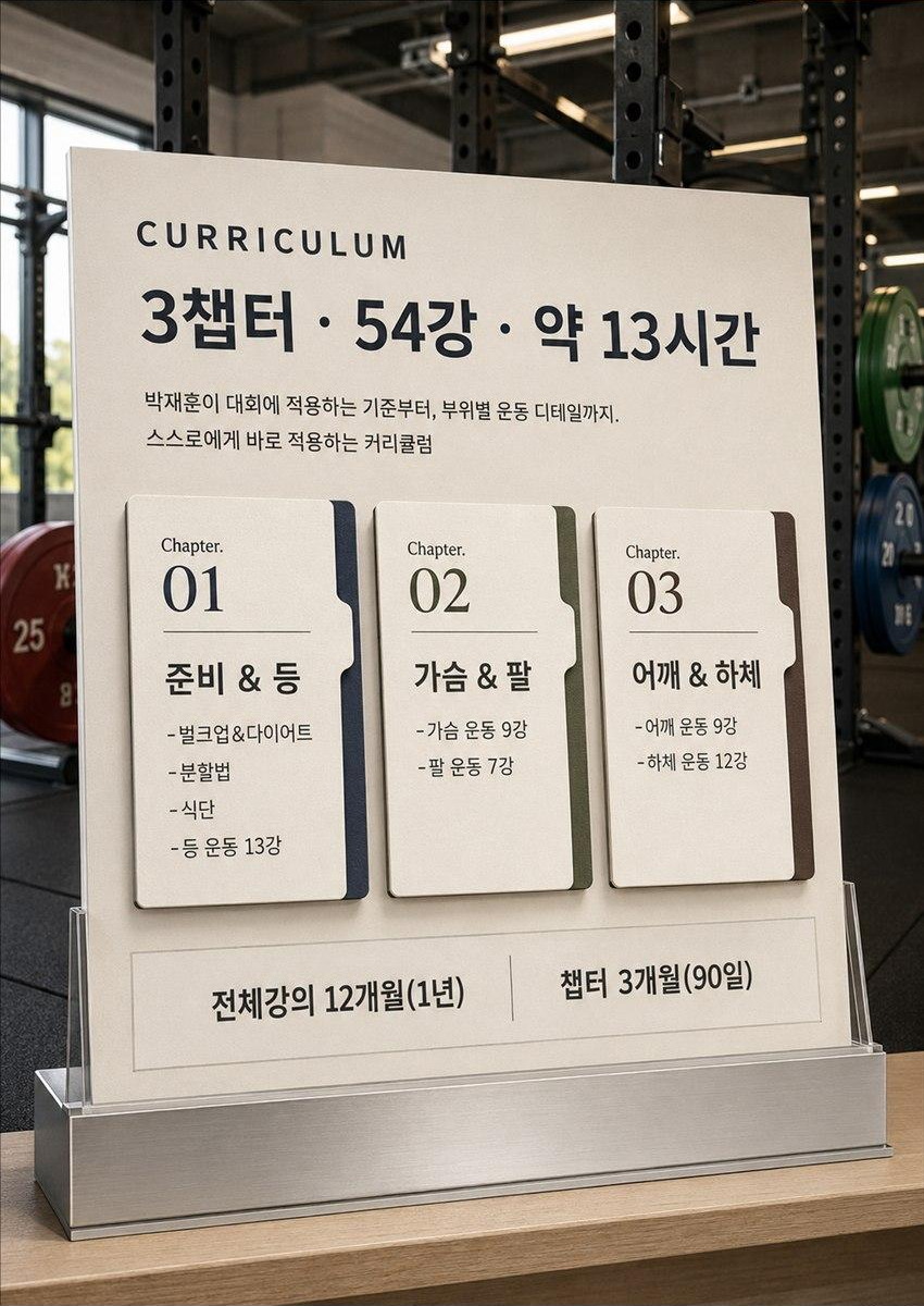 박재훈의 ALLRIGHT CLASS 커리큘럼 구성